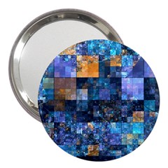 Blue Squares Abstract Background Of Blue And Purple Squares 3  Handbag Mirrors by Nexatart