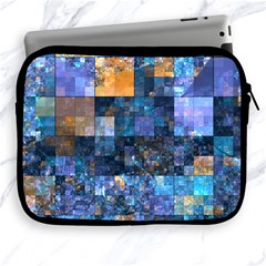 Blue Squares Abstract Background Of Blue And Purple Squares Apple Ipad 2/3/4 Zipper Cases by Nexatart