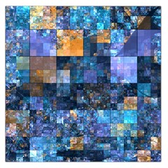 Blue Squares Abstract Background Of Blue And Purple Squares Large Satin Scarf (square) by Nexatart