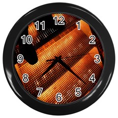 Magic Steps Stair With Light In The Dark Wall Clocks (black) by Nexatart