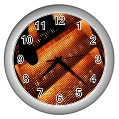 Magic Steps Stair With Light In The Dark Wall Clocks (silver)  by Nexatart