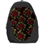 A Red Rose Tiling Pattern Backpack Bag Front