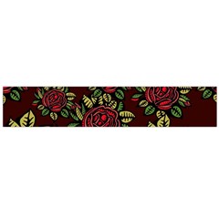 A Red Rose Tiling Pattern Flano Scarf (large) by Nexatart