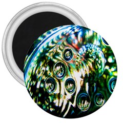 Dark Abstract Bubbles 3  Magnets by Nexatart