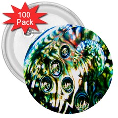 Dark Abstract Bubbles 3  Buttons (100 Pack)  by Nexatart