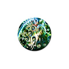 Dark Abstract Bubbles Golf Ball Marker