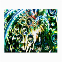 Dark Abstract Bubbles Small Glasses Cloth (2-side) by Nexatart