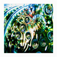 Dark Abstract Bubbles Medium Glasses Cloth (2-side) by Nexatart