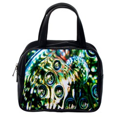 Dark Abstract Bubbles Classic Handbags (one Side) by Nexatart