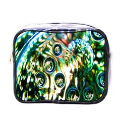 Dark Abstract Bubbles Mini Toiletries Bags by Nexatart