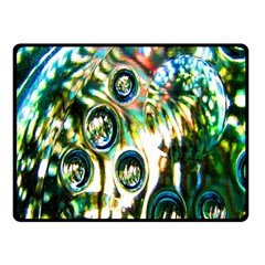 Dark Abstract Bubbles Fleece Blanket (small) by Nexatart