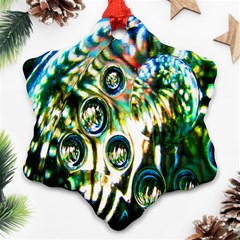 Dark Abstract Bubbles Ornament (snowflake) by Nexatart