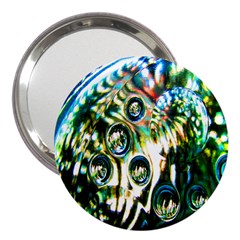 Dark Abstract Bubbles 3  Handbag Mirrors by Nexatart