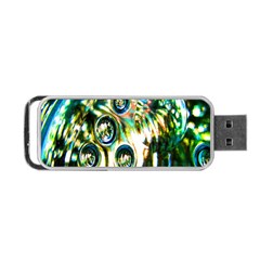 Dark Abstract Bubbles Portable Usb Flash (two Sides) by Nexatart