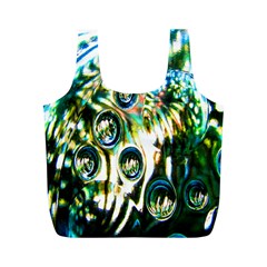 Dark Abstract Bubbles Full Print Recycle Bags (m)  by Nexatart