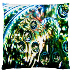 Dark Abstract Bubbles Standard Flano Cushion Case (two Sides) by Nexatart