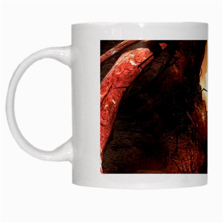 3d Illustration Of A Mysterious Place White Mugs