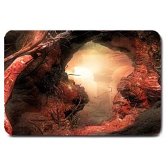 3d Illustration Of A Mysterious Place Large Doormat  by Nexatart