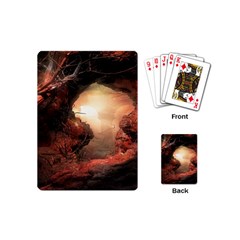 3d Illustration Of A Mysterious Place Playing Cards (mini)  by Nexatart