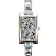 Metal Background With Round Holes Rectangle Italian Charm Watch by Nexatart