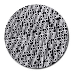 Metal Background With Round Holes Round Mousepads by Nexatart