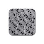 Metal Background With Round Holes Rubber Square Coaster (4 pack)  Front