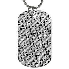 Metal Background With Round Holes Dog Tag (two Sides)