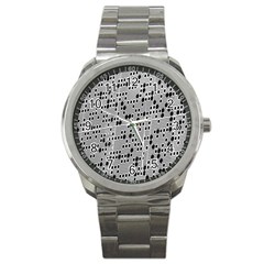 Metal Background With Round Holes Sport Metal Watch by Nexatart