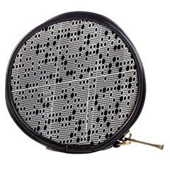 Metal Background With Round Holes Mini Makeup Bags by Nexatart