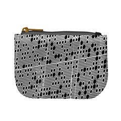 Metal Background With Round Holes Mini Coin Purses by Nexatart