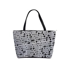 Metal Background With Round Holes Shoulder Handbags by Nexatart