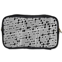 Metal Background With Round Holes Toiletries Bags by Nexatart