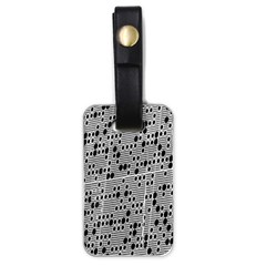 Metal Background With Round Holes Luggage Tags (one Side)  by Nexatart