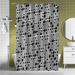 Metal Background With Round Holes Shower Curtain 48  X 72  (small)  by Nexatart