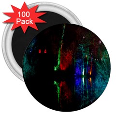 Illuminated Trees At Night Near Lake 3  Magnets (100 Pack) by Nexatart