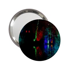 Illuminated Trees At Night Near Lake 2 25  Handbag Mirrors by Nexatart