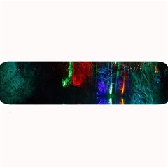 Illuminated Trees At Night Near Lake Large Bar Mats by Nexatart