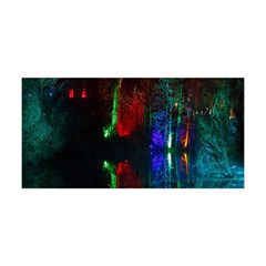 Illuminated Trees At Night Near Lake Yoga Headband by Nexatart