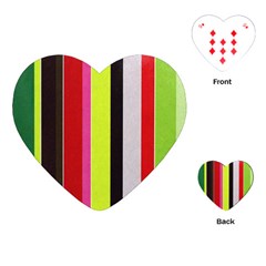 Stripe Background Playing Cards (heart)  by Nexatart