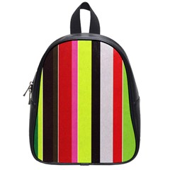 Stripe Background School Bags (small)  by Nexatart