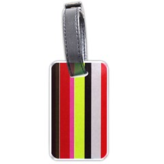 Stripe Background Luggage Tags (one Side)  by Nexatart