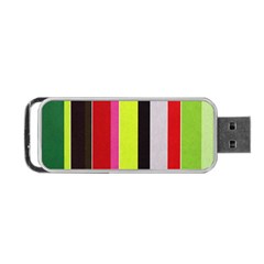 Stripe Background Portable Usb Flash (one Side) by Nexatart