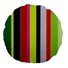 Stripe Background Large 18  Premium Flano Round Cushions by Nexatart