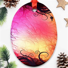 Floral Frame Surrealistic Ornament (oval) by Nexatart