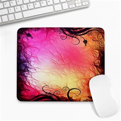 Floral Frame Surrealistic Large Mousepads by Nexatart