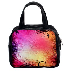 Floral Frame Surrealistic Classic Handbags (2 Sides) by Nexatart