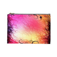 Floral Frame Surrealistic Cosmetic Bag (large)  by Nexatart