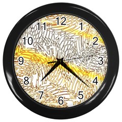 Abstract Composition Digital Processing Wall Clocks (black) by Nexatart