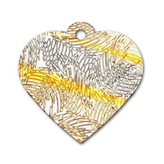 Abstract Composition Digital Processing Dog Tag Heart (two Sides) by Nexatart