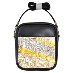 Abstract Composition Digital Processing Girls Sling Bags by Nexatart